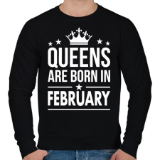 PRINTFASHION A királynők februárban születtek - Férfi pulóver - Fekete férfi pulóver, kardigán