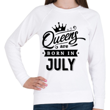 PRINTFASHION A királynők júliusban születnek - Női pulóver - Fehér női pulóver, kardigán