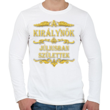 PRINTFASHION A királynők júliusban születtek - Férfi hosszú ujjú póló - Fehér férfi póló
