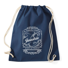 PRINTFASHION A királynők júniusban születnek. - Sportzsák, Tornazsák - Sötétkék tornazsák