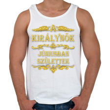 PRINTFASHION A királynők júniusban születtek - Férfi atléta - Fehér atléta, trikó
