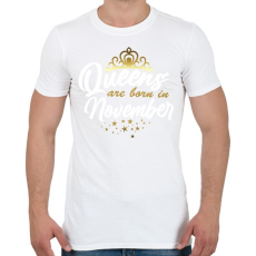 PRINTFASHION A királynők novemberben születtek - Férfi póló - Fehér