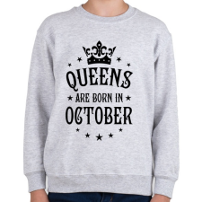 PRINTFASHION A királynők októberben születnek - Gyerek pulóver - Sport szürke gyerek pulóver, kardigán