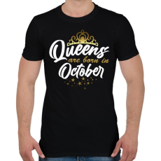 PRINTFASHION A királynők októberben születtek - Férfi póló - Fekete