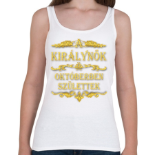 PRINTFASHION A királynők októberben születtek - Női atléta - Fehér női felső