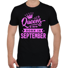 PRINTFASHION A királynők szeptemberben születnek - Férfi póló - Fekete férfi póló