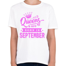 PRINTFASHION A királynők szeptemberben születnek - Gyerek póló - Fehér gyerek póló