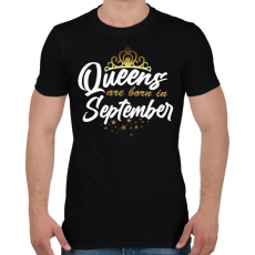 PRINTFASHION A királynők szeptemberben születtek - Férfi póló - Fekete