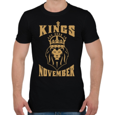 PRINTFASHION A királyok novemberben születtek - Férfi póló - Fekete férfi póló