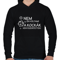 PRINTFASHION A kockák kényszerítettek! - Férfi kapucnis pulóver - Fekete