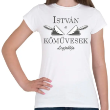 PRINTFASHION A kőművesek legjobbja - névvel - Női póló - Fehér női póló