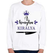 PRINTFASHION A konyha királya - Gyerek pulóver - Fehér gyerek pulóver, kardigán