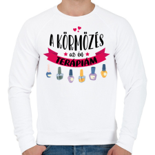 PRINTFASHION A körmözés az én terápiám - Férfi pulóver - Fehér férfi pulóver, kardigán