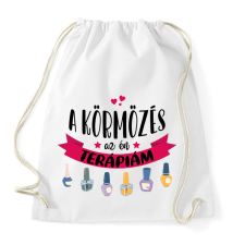 PRINTFASHION A körmözés az én terápiám - Sportzsák, Tornazsák - Fehér tornazsák