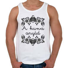 PRINTFASHION A kurva anyád - Férfi atléta - Fehér