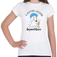 PRINTFASHION A kutyák legjobb kozmetikusa - Női póló - Fehér