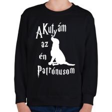 PRINTFASHION A Kutyám az én Patrónusom - Gyerek pulóver - Fekete gyerek pulóver, kardigán