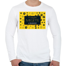 PRINTFASHION A kutyám megette az óratervemet - Férfi hosszú ujjú póló - Fehér férfi póló