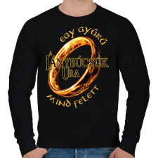 PRINTFASHION A Lánybúcsúk Ura, egy gyűrű mind felett! - Férfi pulóver - Fekete férfi pulóver, kardigán