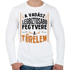PRINTFASHION A legbiztosabb fegyver - Férfi hosszú ujjú póló - Fehér