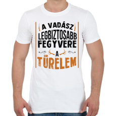 PRINTFASHION A legbiztosabb fegyver - Férfi póló - Fehér