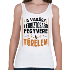 PRINTFASHION A legbiztosabb fegyver - Női atléta - Fehér