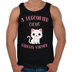 PRINTFASHION A legcukibb cicus gazdija - Férfi atléta - Fekete