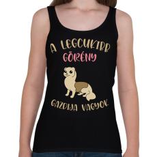 PRINTFASHION A legcukibb görény gazdija - Női atléta - Fekete