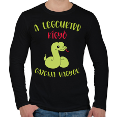 PRINTFASHION A legcukibb kígyó gazdija - Férfi hosszú ujjú póló - Fekete