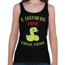 PRINTFASHION A legcukibb kígyó gazdija - Női atléta - Fekete női trikó