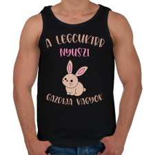 PRINTFASHION A legcukibb nyuszi gazdija - Férfi atléta - Fekete atléta, trikó