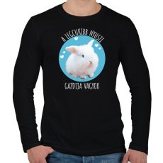 PRINTFASHION A legcukibb nyuszi gazdija - Férfi hosszú ujjú póló - Fekete