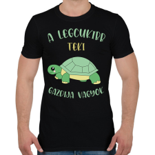 PRINTFASHION A legcukibb teki gazdjája - Férfi póló - Fekete férfi póló