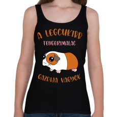 PRINTFASHION A legcukibb tengerimalac gazdija - Női atléta - Fekete