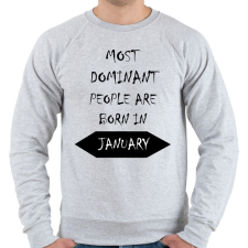PRINTFASHION A legdominánsabb emberek januárban születnek - Férfi pulóver - Sport szürke férfi pulóver, kardigán
