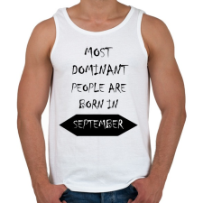 PRINTFASHION A legdominánsabb emberek szeptemberben születnek - Férfi atléta - Fehér atléta, trikó