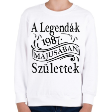PRINTFASHION A legendák 1987 májusában születtek - Gyerek pulóver - Fehér gyerek pulóver, kardigán