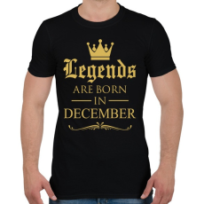 PRINTFASHION A legendák decemberben születnek - Férfi póló - Fekete