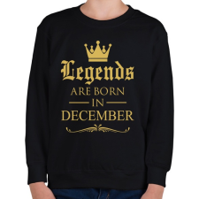 PRINTFASHION A legendák decemberben születnek - Gyerek pulóver - Fekete gyerek pulóver, kardigán