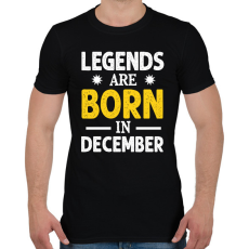 PRINTFASHION A legendák decemberben születtek - Férfi póló - Fekete
