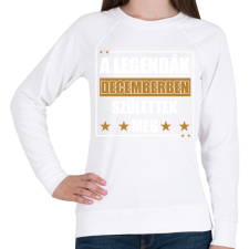PRINTFASHION A legendák decemberben születtek meg - Női pulóver - Fehér női pulóver, kardigán