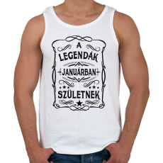 PRINTFASHION A legendák januárban születnek - Férfi atléta - Fehér
