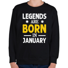 PRINTFASHION A legendák januárban születtek - Gyerek pulóver - Fekete gyerek pulóver, kardigán