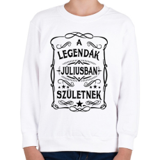 PRINTFASHION A legendák júliusban születnek - Gyerek pulóver - Fehér