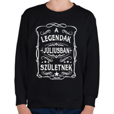 PRINTFASHION A legendák júliusban születtek - Gyerek pulóver - Fekete gyerek pulóver, kardigán
