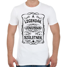 PRINTFASHION A legendák júniusban születnek - Férfi póló - Fehér férfi póló