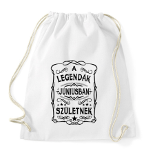 PRINTFASHION A legendák júniusban születnek - Sportzsák, Tornazsák - Fehér tornazsák