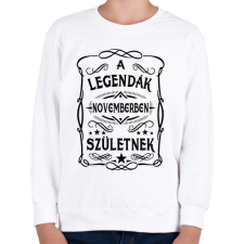 PRINTFASHION A legendák novemberben születnek - Gyerek pulóver - Fehér gyerek pulóver, kardigán