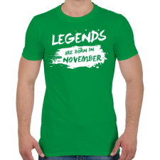 PRINTFASHION A legendák novemberben születtek - Férfi póló - Zöld férfi póló