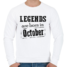 PRINTFASHION A legendák októberben születnek - Férfi pulóver - Fehér férfi pulóver, kardigán